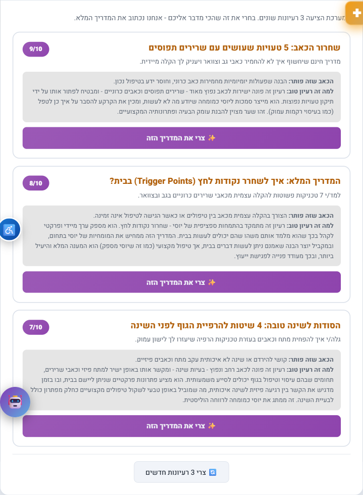 מנוע לידים אמיתי בינשוף - רעיונות מגנט מדורגים